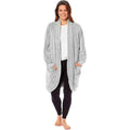 Daisy Dreamer Womens Shimmer Grey Cardi Gown Soft Touch Luxury House Coat Robe Loungewear