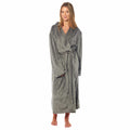 Daisy Dreamer Women's Stripe Jacquard Dressing Gown With Belt Pockets Shawl Collar