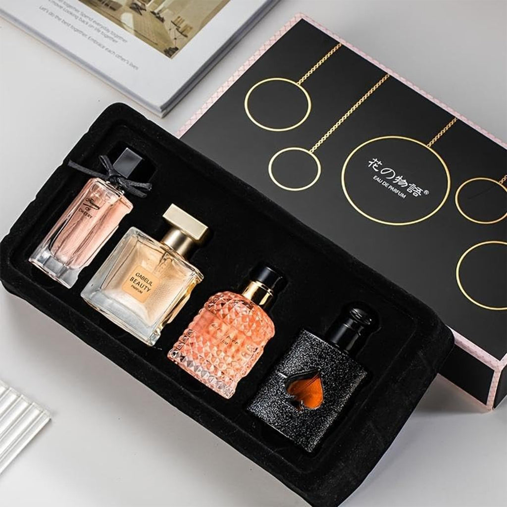 Women's Perfume Set – 4 Floral & Fruity Fragrances in Gift Box (105 ml total)