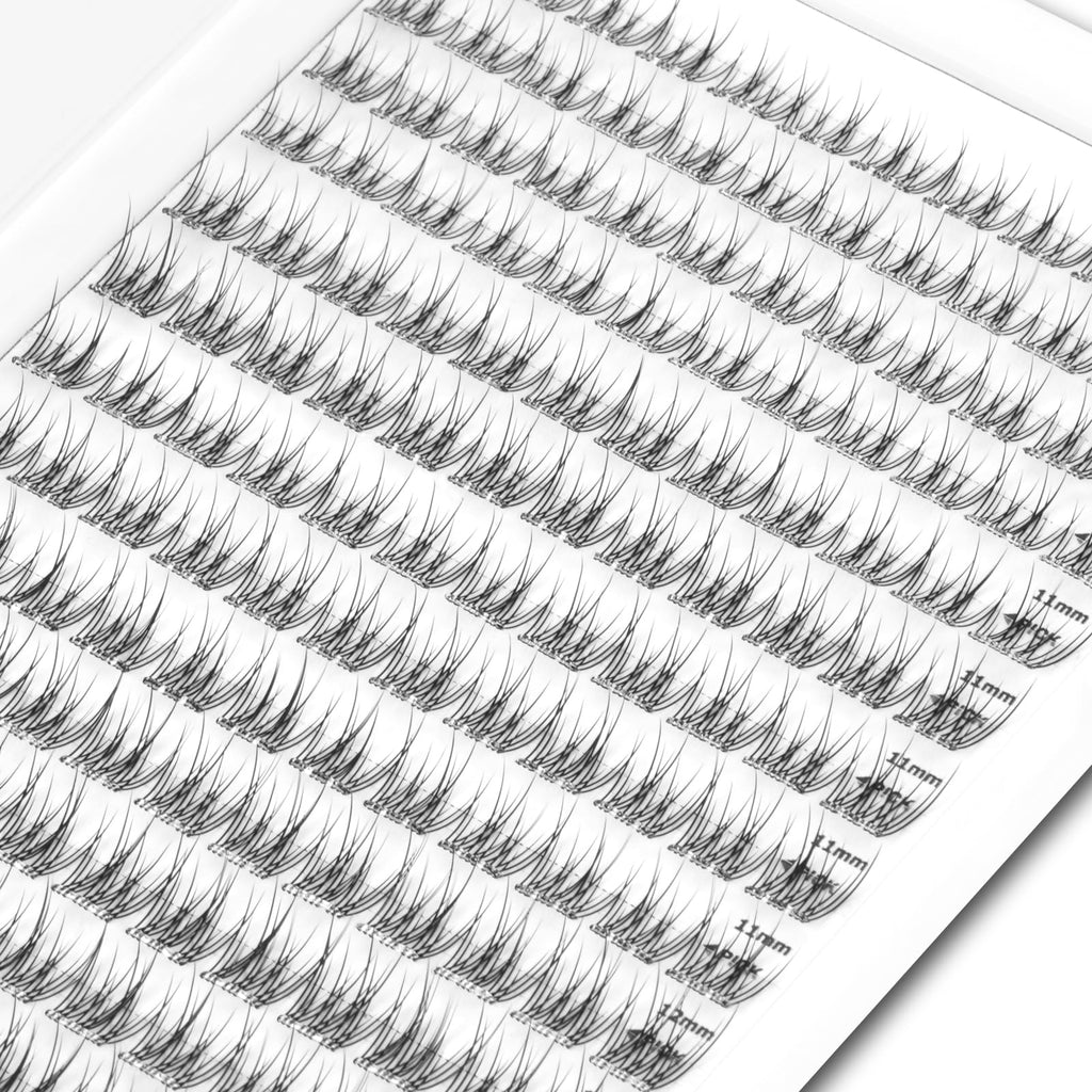 WONSIS Self-Adhesive Eyelashes – 156 Clusters, No Glue, Invisible Band