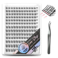WONSIS Self-Adhesive Eyelashes – 156 Pcs, Glue-Free Clusters, No Glue Needed, Natural-Mixed