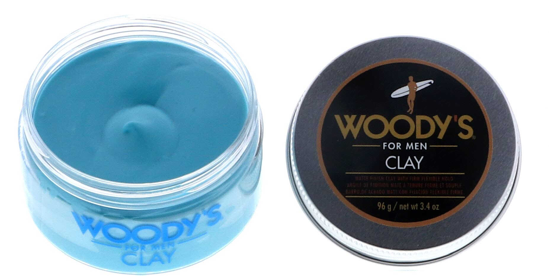 Woody's Matte Finish Clay for Men — Styling, 3.4 oz (Pack of 2)