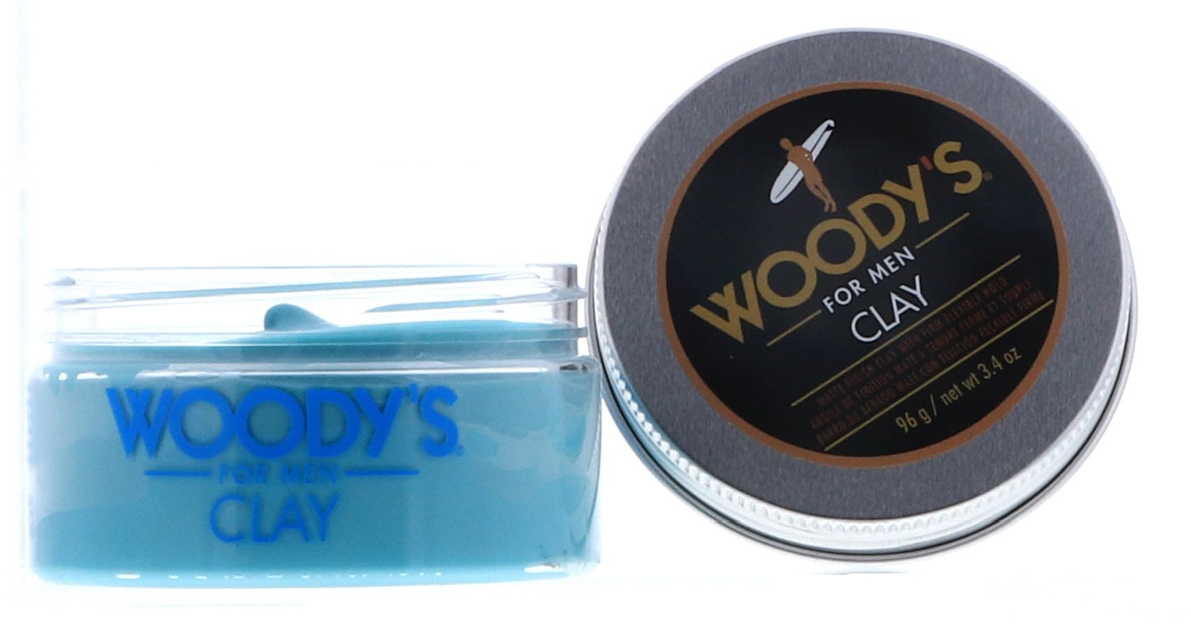 Woody's Matte Finish Clay for Men — Styling, 3.4 oz (Pack of 2)
