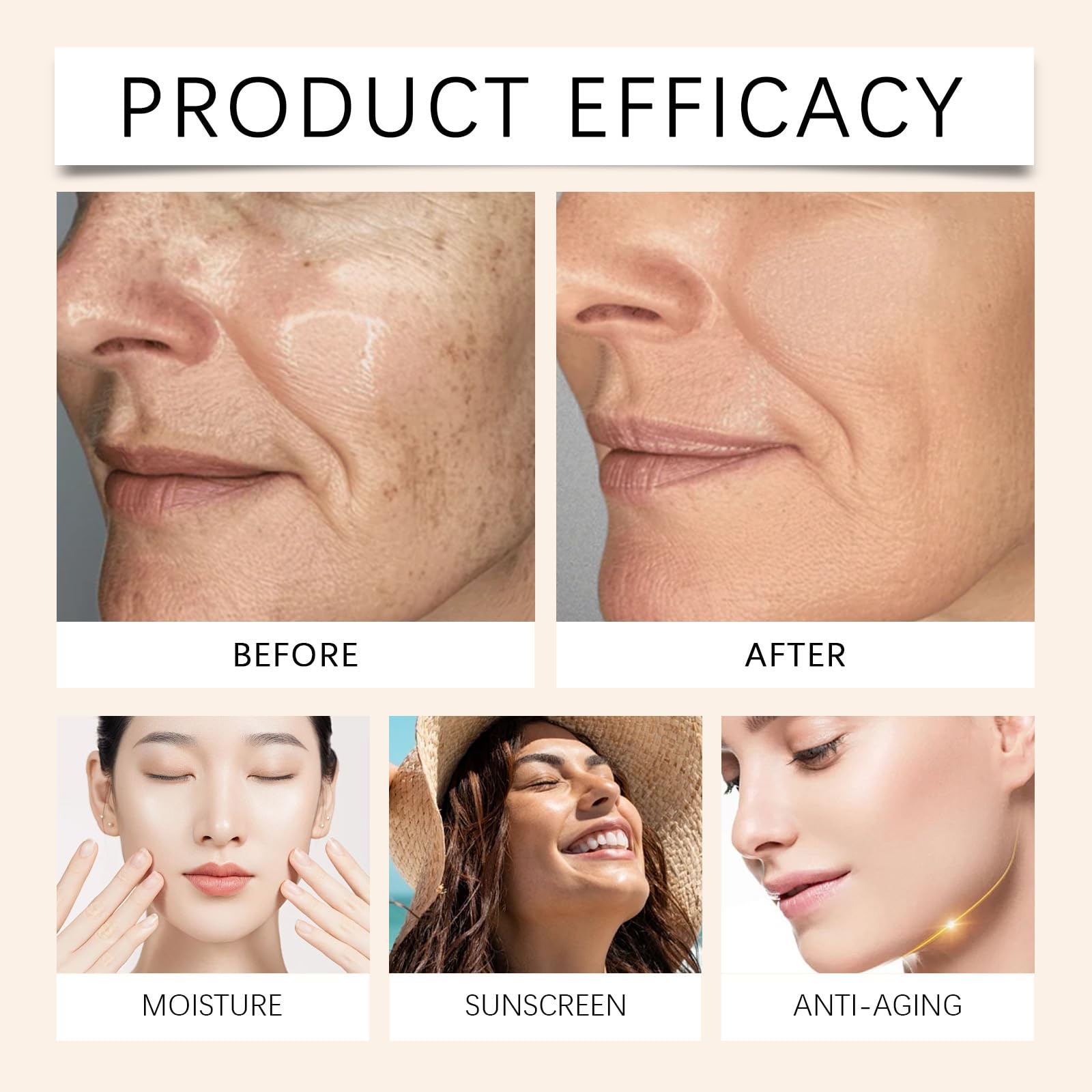WOPPOE CC Cream for Mature Skin – SPF 43, Self-Adjusting Tone, Intense Moisture, Conceals Pigmentation