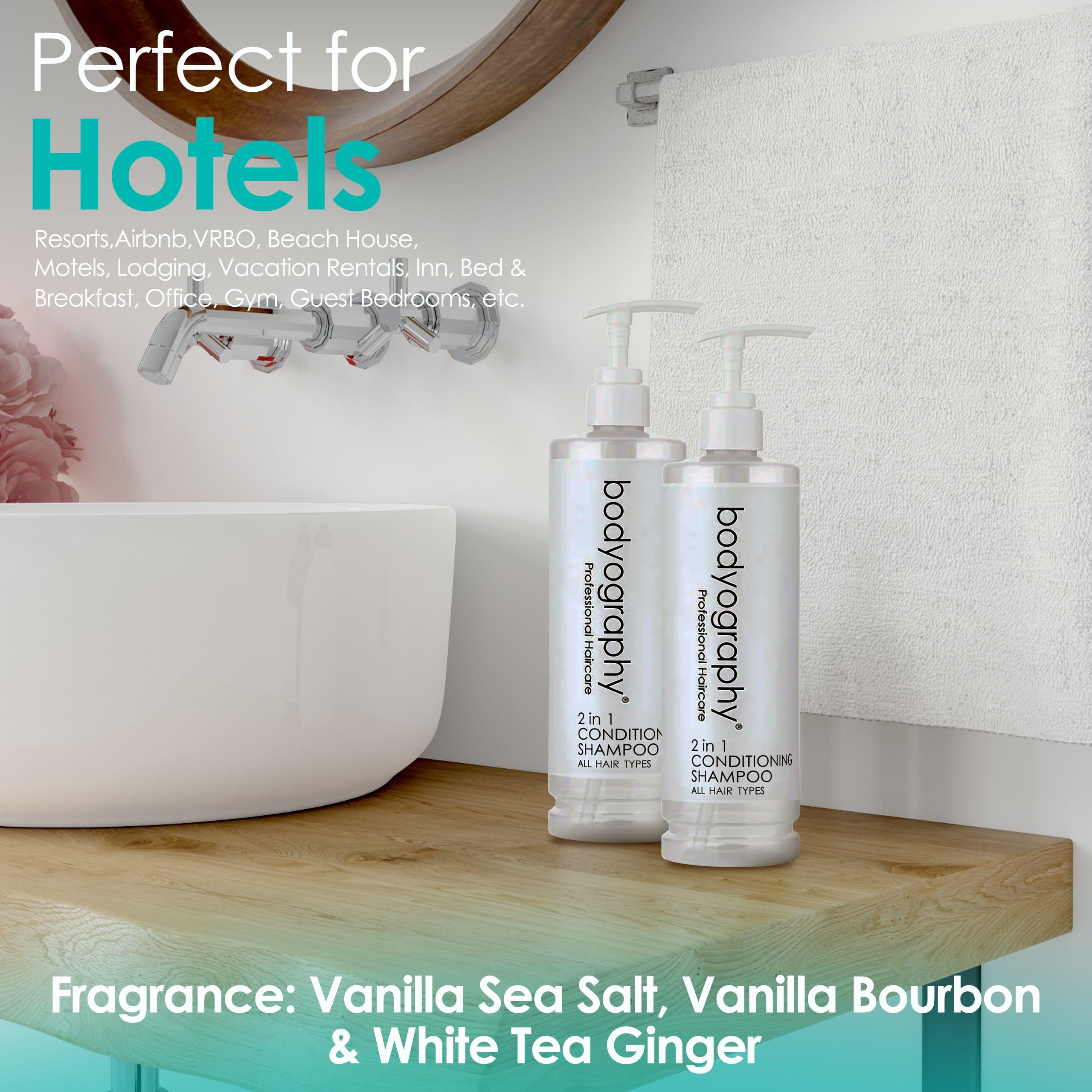 World Amenities - Bodyography Blanc 2-in-1 Shampoo & Conditioner for All Hair Types
