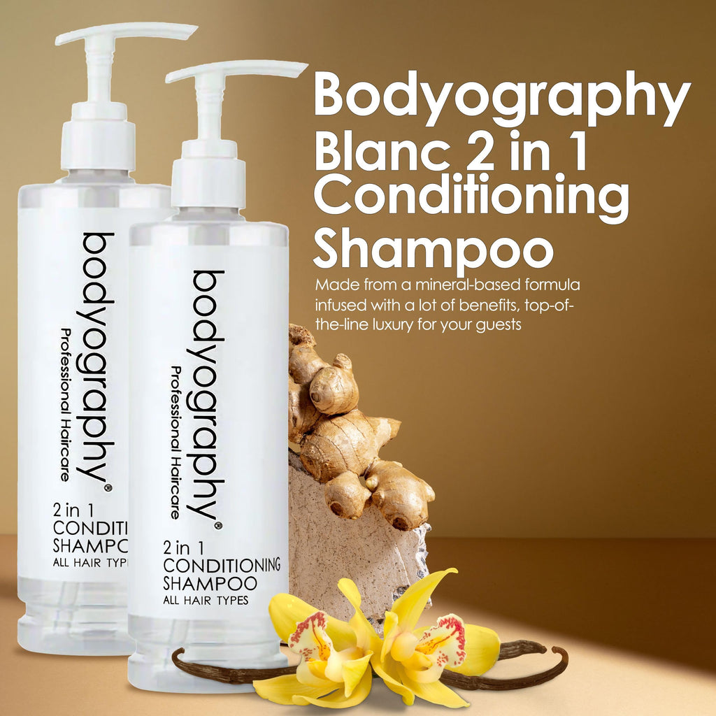 World Amenities - Bodyography Blanc 2-in-1 Shampoo & Conditioner for All Hair Types