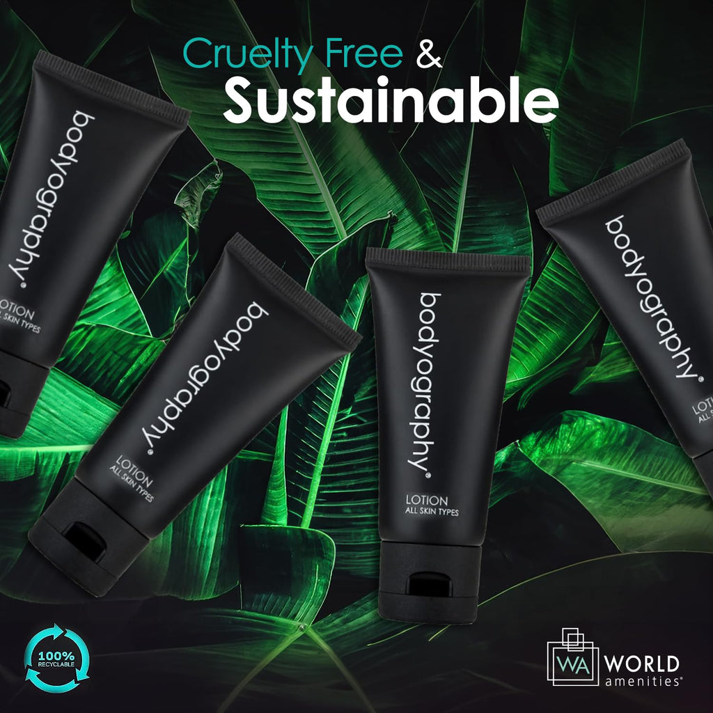 World Amenities Bodyography Lotion 40ml Tube with Flip Top – Pack of 25 | Lightweight, Oil-Free Hydration