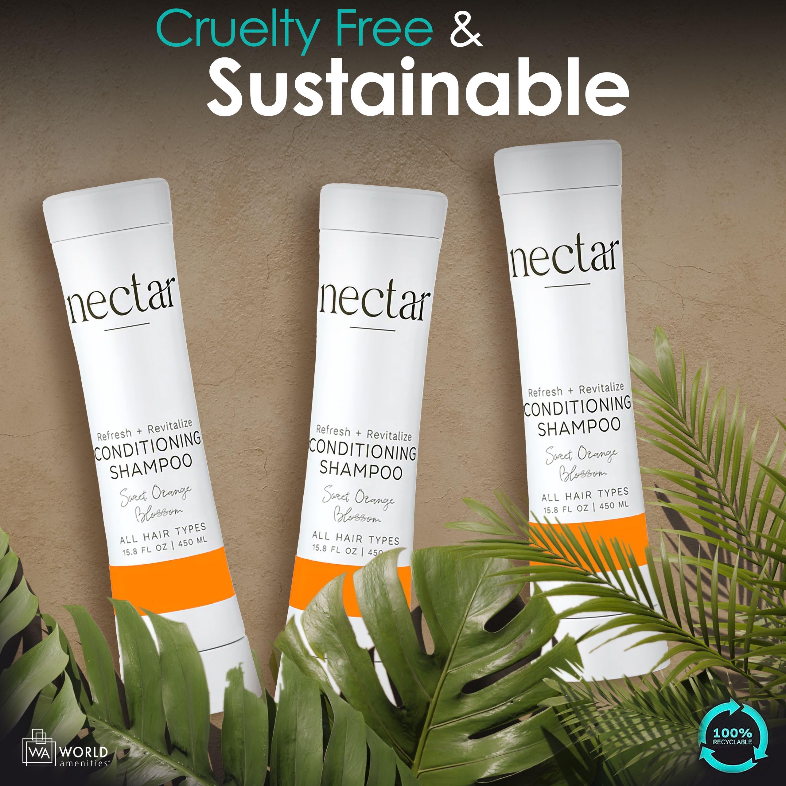 World Amenities Nectar Squeeze 2-in-1 Shampoo & Conditioner in Squeeze Bottle