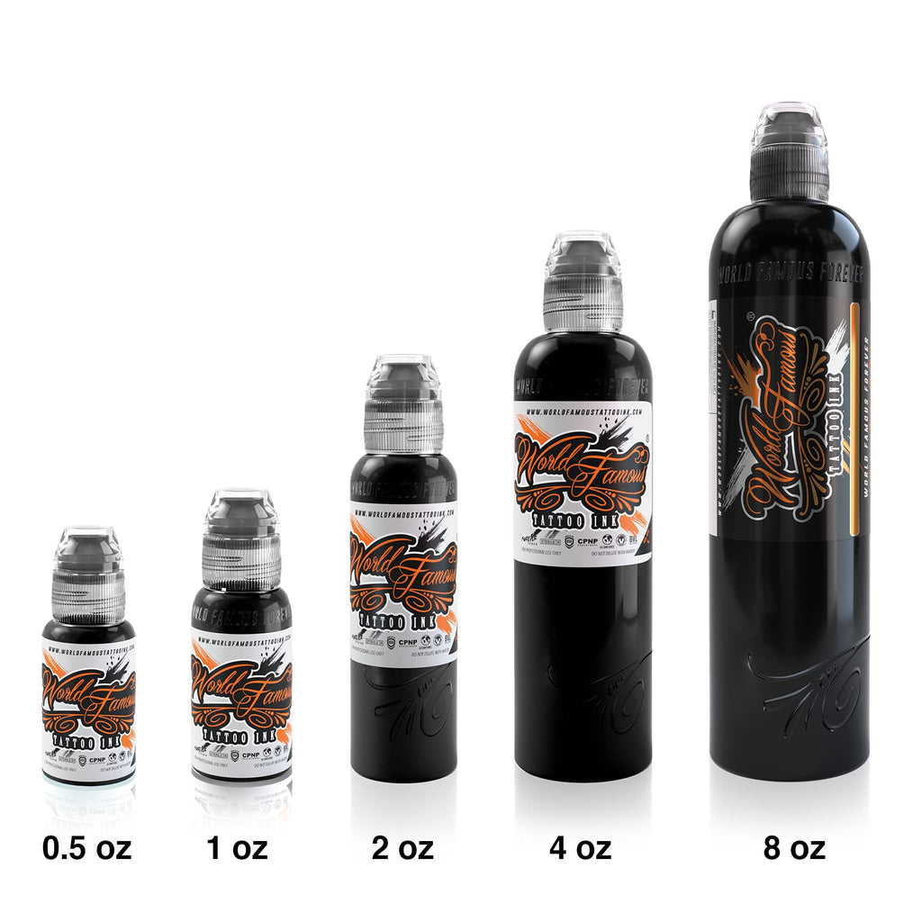 World Famous Grey Tattoo Ink – Vegan, Made in USA, 3-Bottle Grey Wash Set (4 oz each)