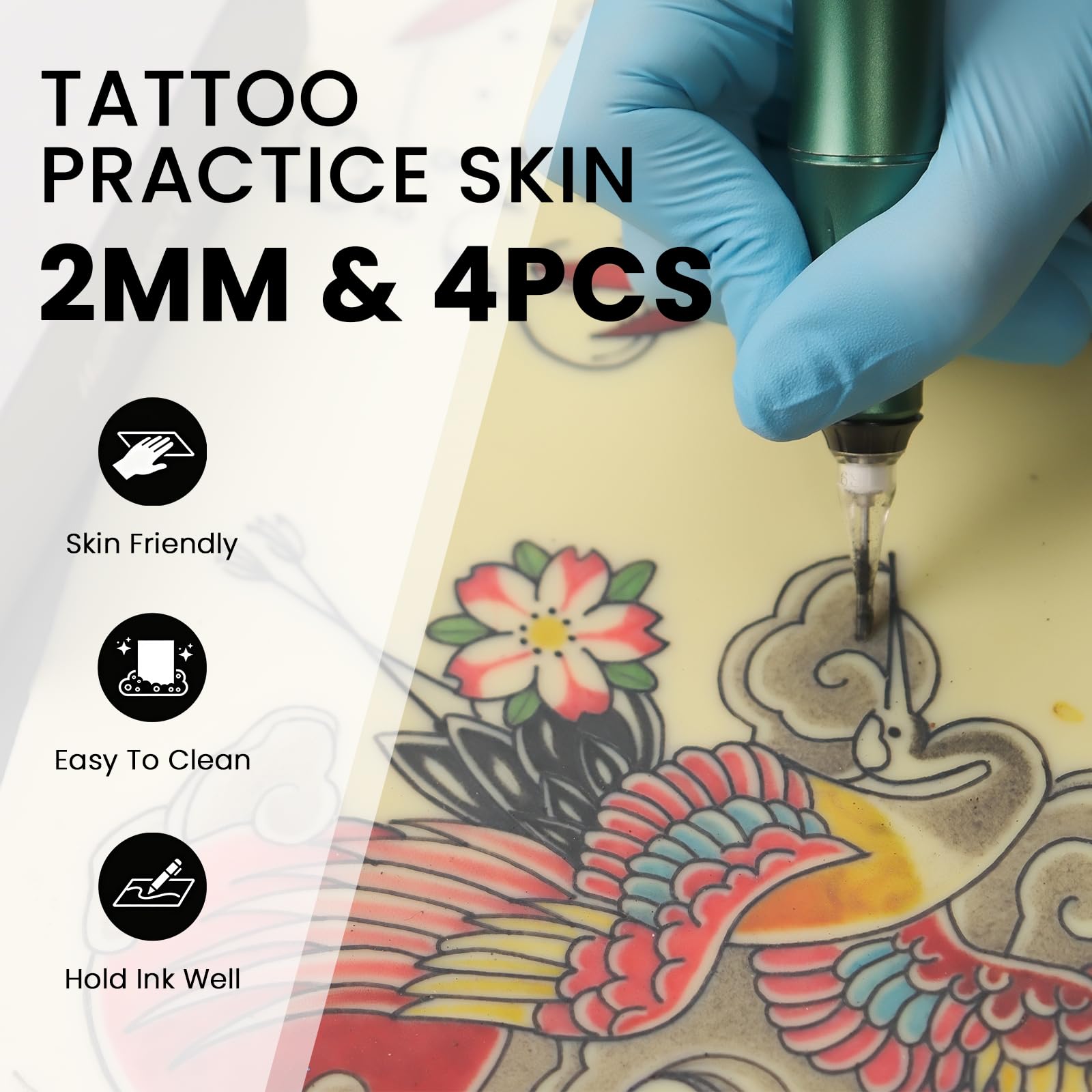 Wormhole Tattoo: 110-Piece Practice Skin Transfer Paper Kit for Beginners & Pros