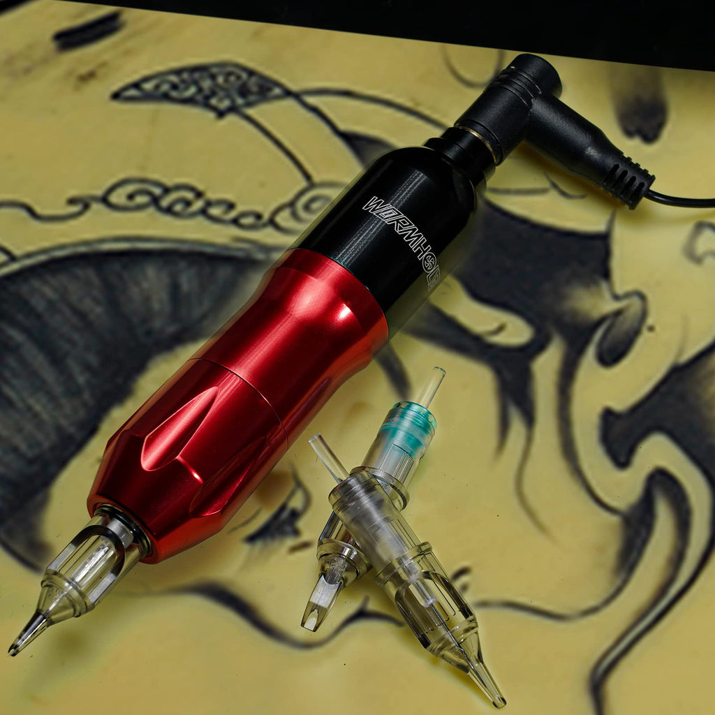 Wormhole Tattoo Kit WTK079 – Complete Tattoo Gun Kit with 20 Cartridges, 10 Inks, Foot Pedal & Power Supply