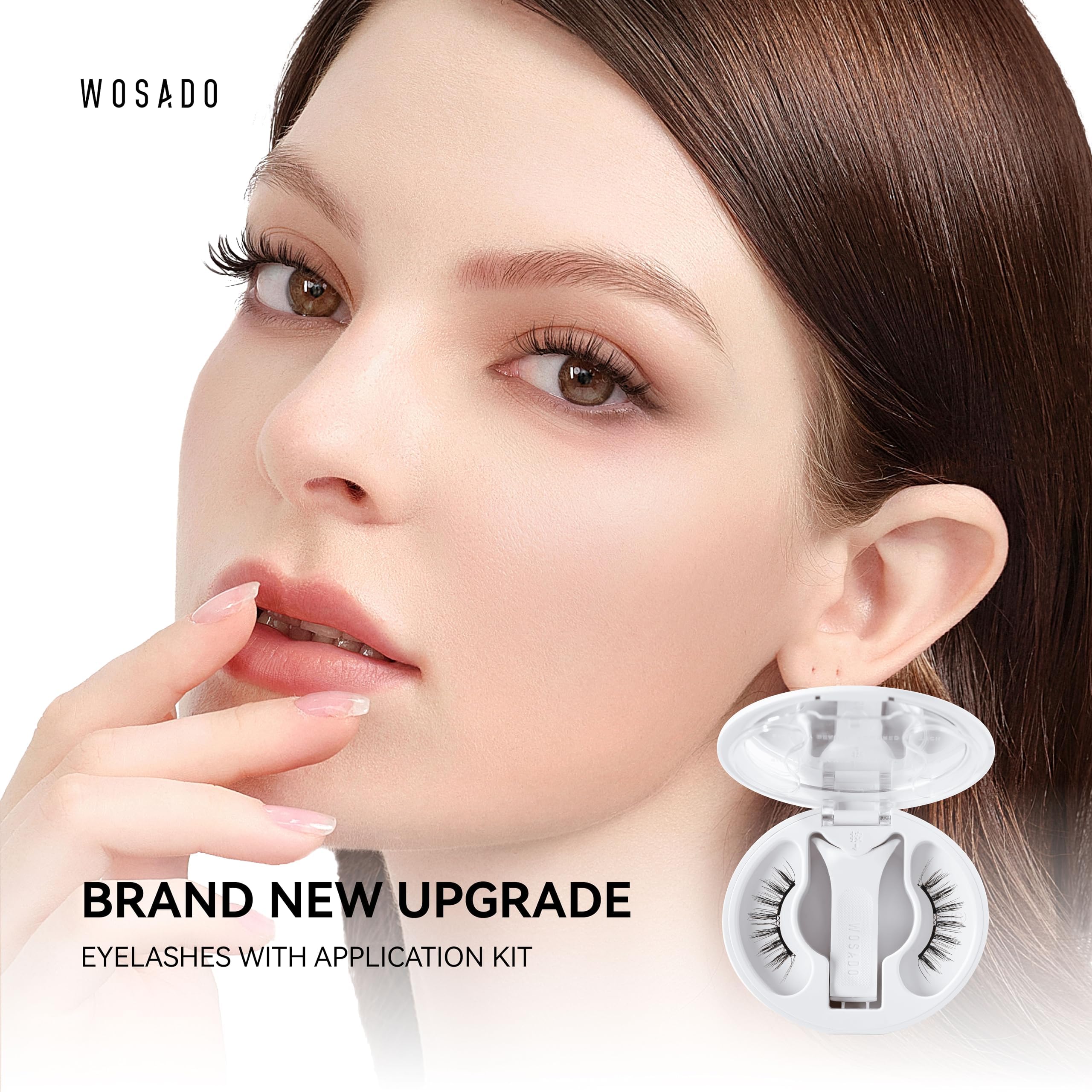WOSADO Magnetic Eyelashes with Applicator Kit (V26 Savannah Breez) – Reusable, Glue-Free, Waterproof & Lightweight