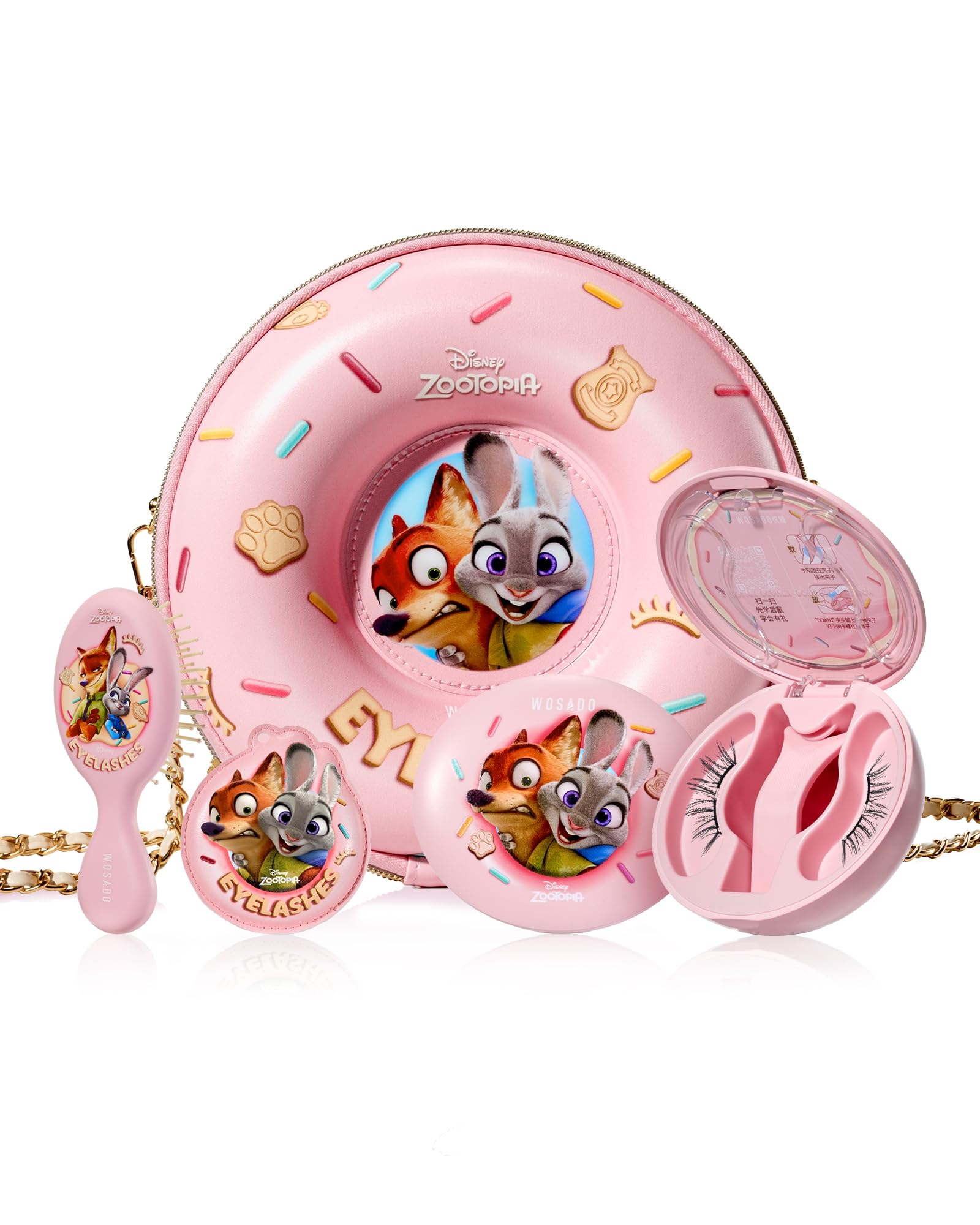 WOSADO x Zootopia1 Bag Gift Set - Ice Black 21.5mm Magnetic Lashes | Reusable & Glue-Free