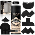 WOZUTUNT Hair Thickening Fibers & Pump Set – Hairline Enhancer & Volumizing Spray (Black)