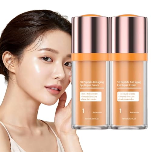 WUEOCU 5D Peptide Eye Cream – Anti-Aging, Dark Circles & Puffiness (2 Pack)