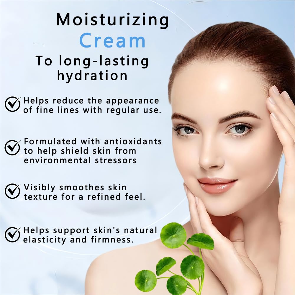 wwaiwenl Youthful Moisturizing Face Cream with Collagen, Centella Asiatica & Hyaluronic Acid | All-Day Hydration | 2 x 100ml