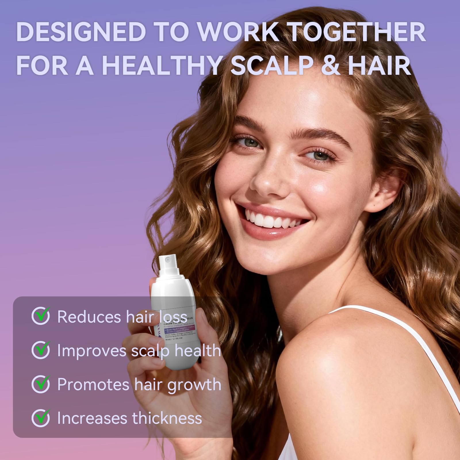 WXMX W-Regrow Pro Hair Growth Spray – Rosemary, Biotin & Caffeine | 50ml