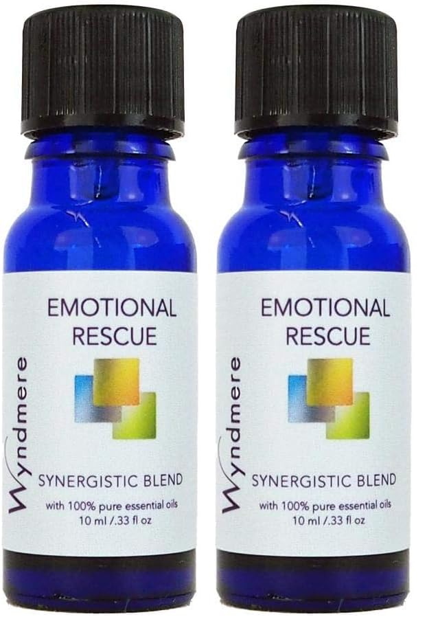 Wyndmere Naturals Emotional Rescue Oil, 10 ml (Pack of 2) | Aromatherapy Essential Oil