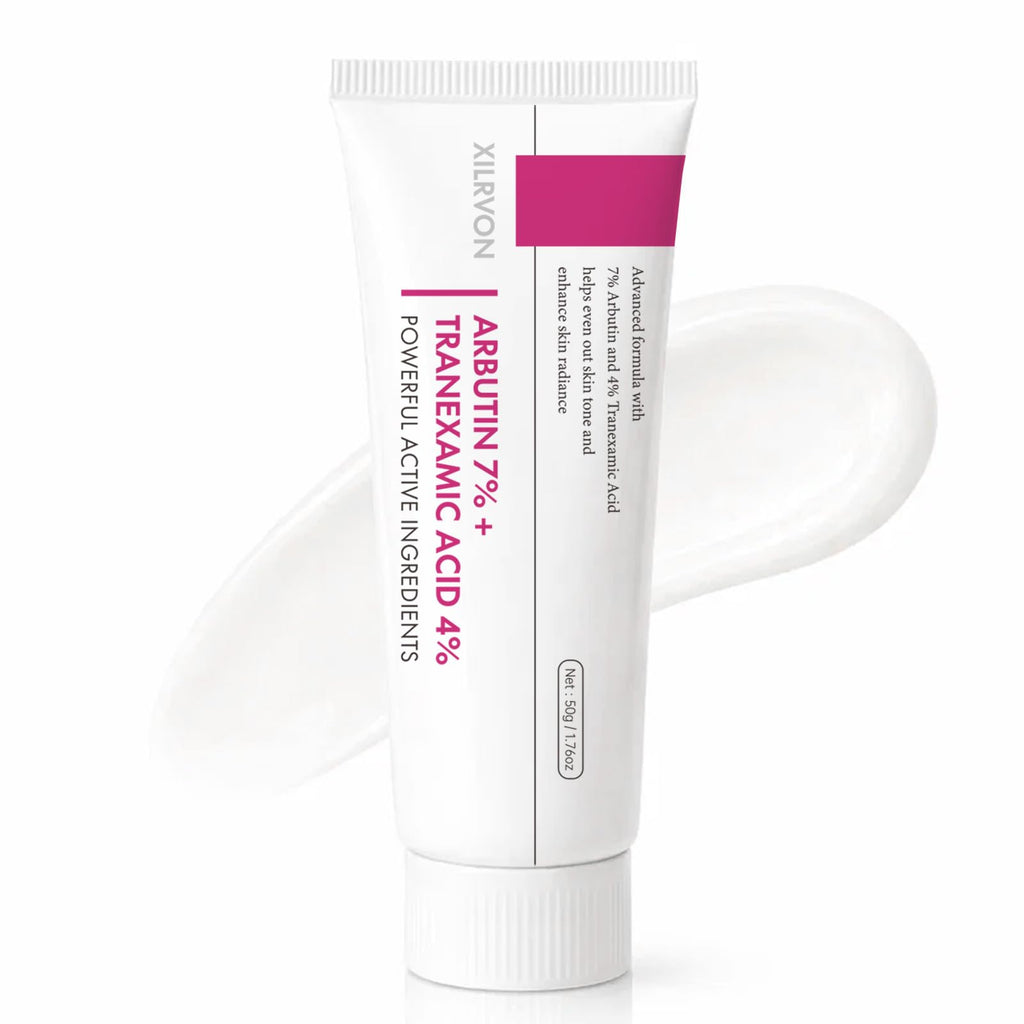 XILRVON Arbutin 7% + Tranexamic Acid 4% Cream with Niacinamide 1% – Dark Spots & Uneven Skin Tone, 1.76 oz