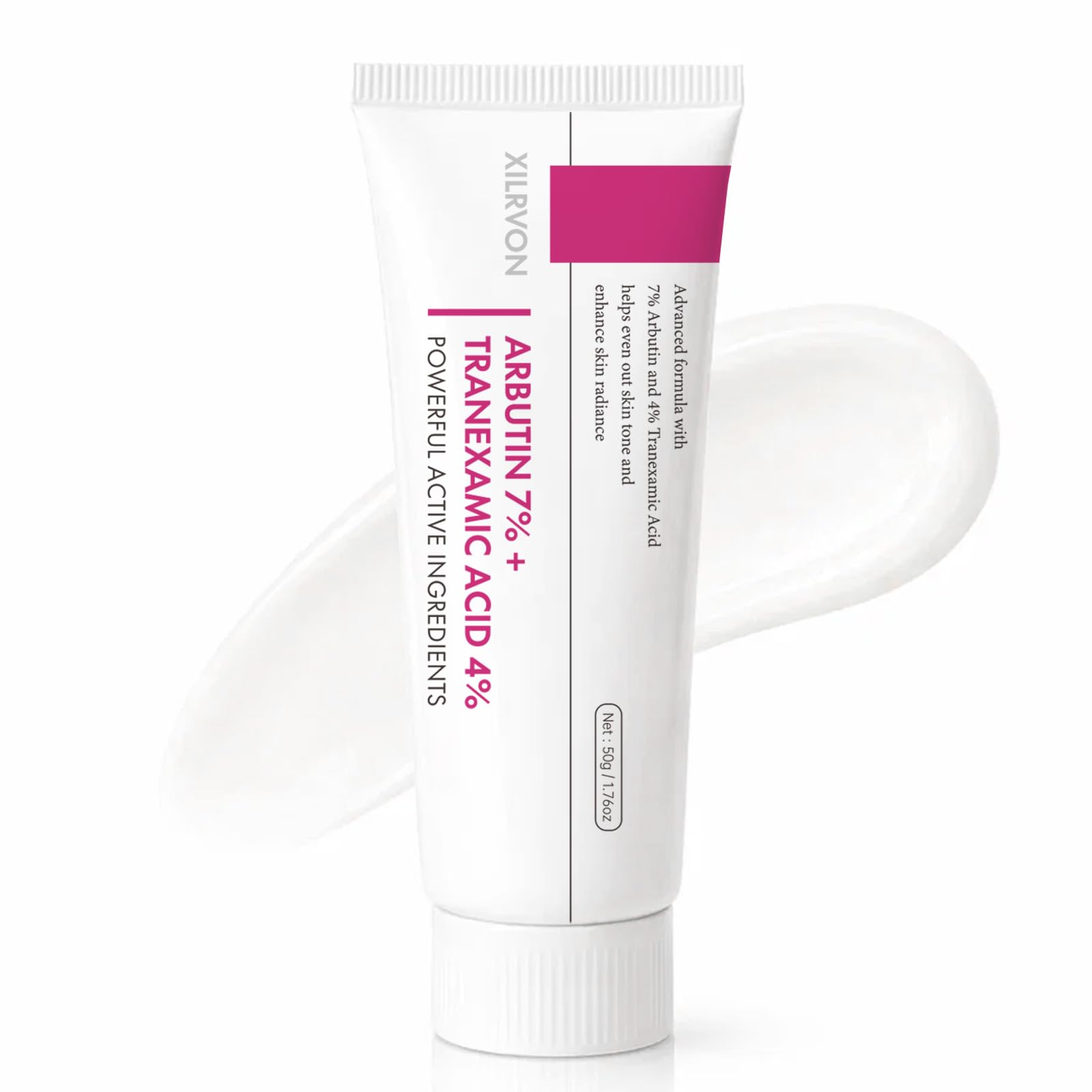 XILRVON Arbutin 7% + Tranexamic Acid 4% Cream with Niacinamide 1% – Dark Spots & Uneven Skin Tone, 1.76 oz