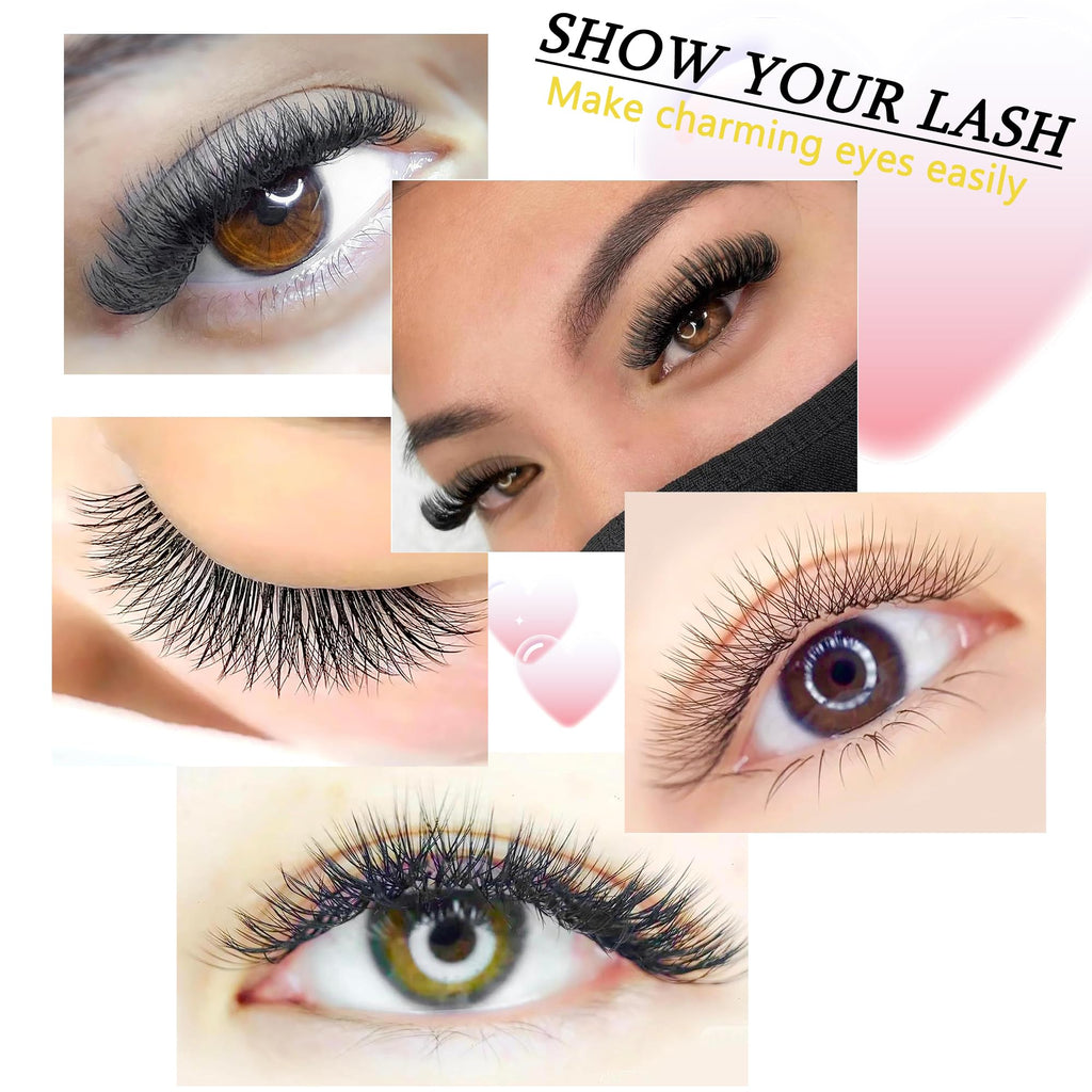 XIUSUZAKI Lash Extensions 6D W-6D 0.07mm Matte Black — Mixed 8-15mm Volume Lashes (Professional Use)
