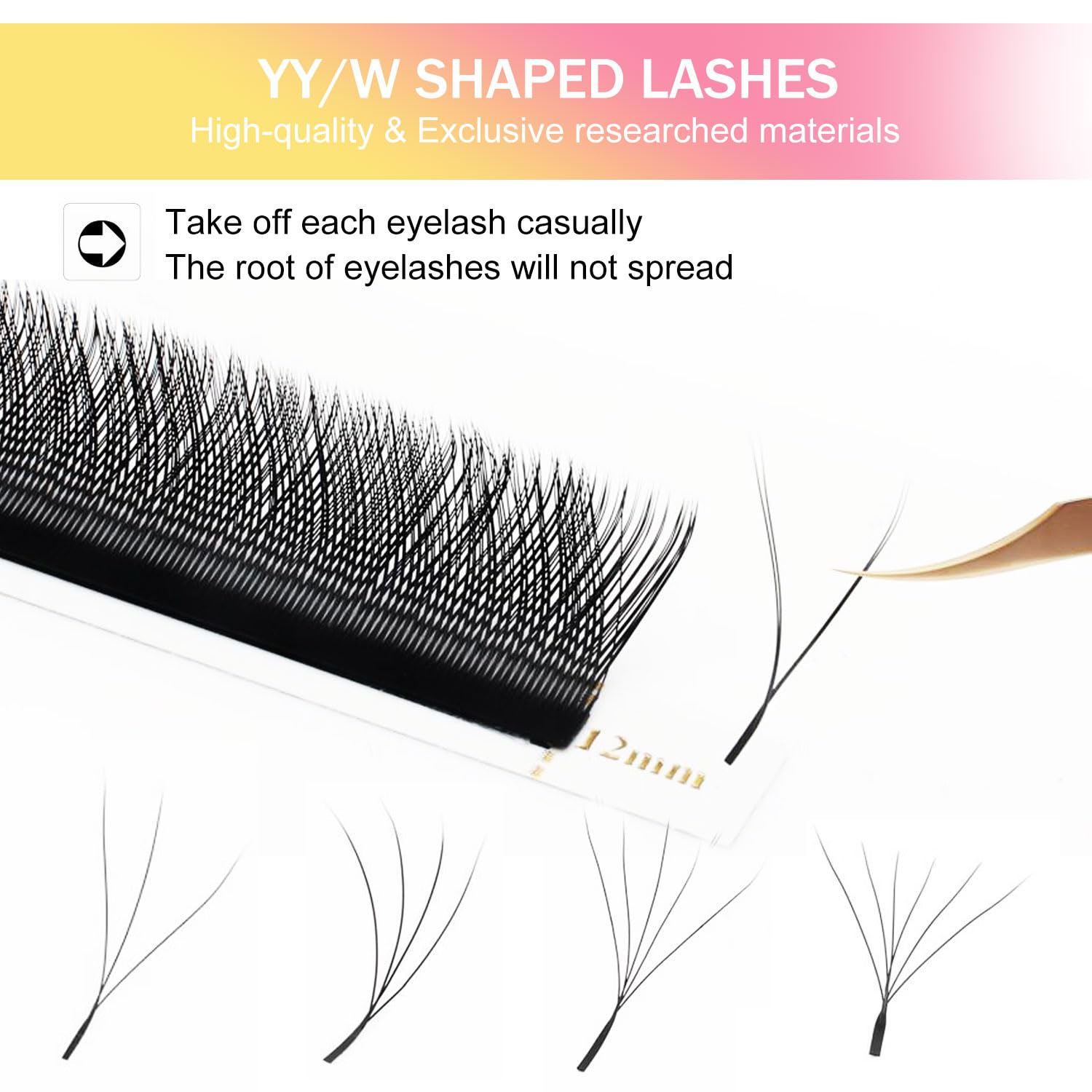 XIUSUZAKI Lash Extensions 6D W-6D 0.07mm Matte Black — Mixed 8-15mm Volume Lashes (Professional Use)