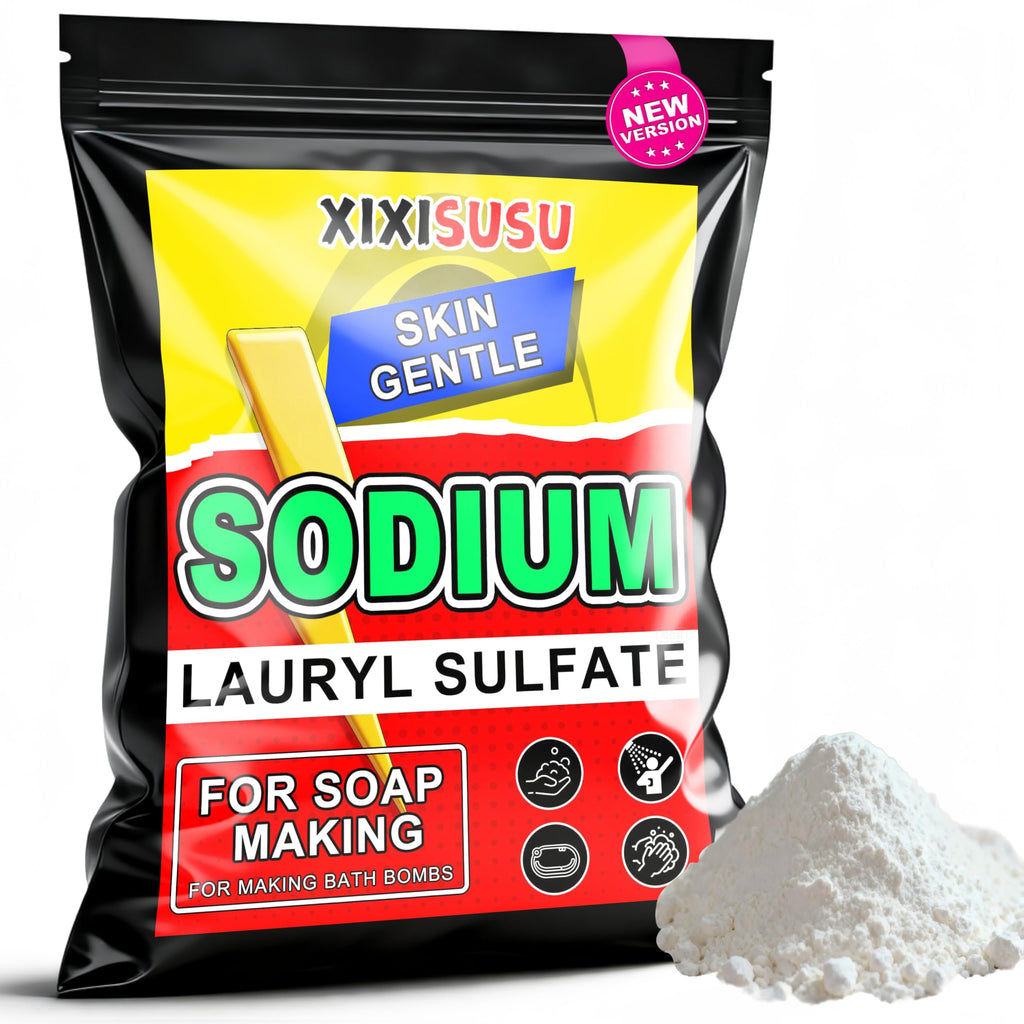 XIXISUSU SLSA Powder 99% Pure — Sodium Lauryl Sulfoacetate for Shampoo, Toothpaste & Cleaners (2 lb)