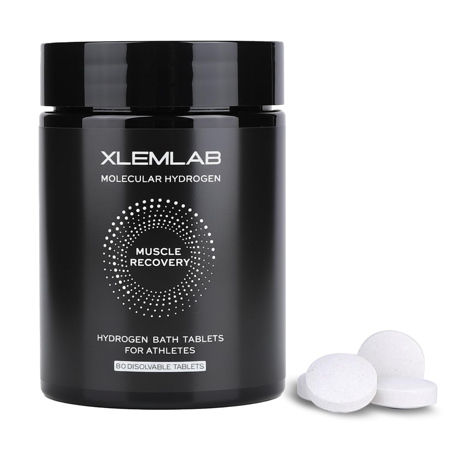 XLEMLAB Hydrogen Bath Tablets – Nano Bubble H2 Bath for Muscle Recovery (80 ct)