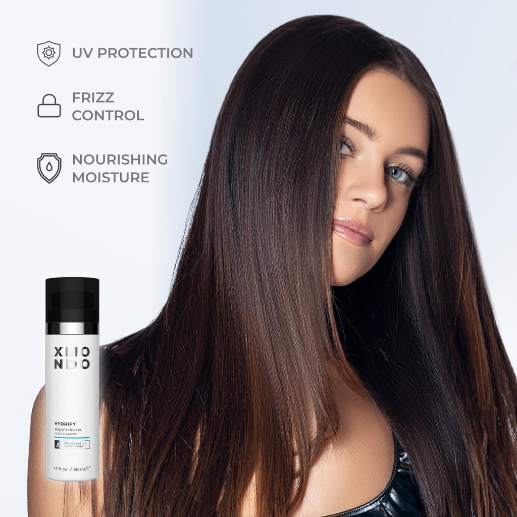 XMONDO Hair Hydrify Smoothing Oil – Vegan Argan, Carrot Seed & Baobab (1.7 fl oz)