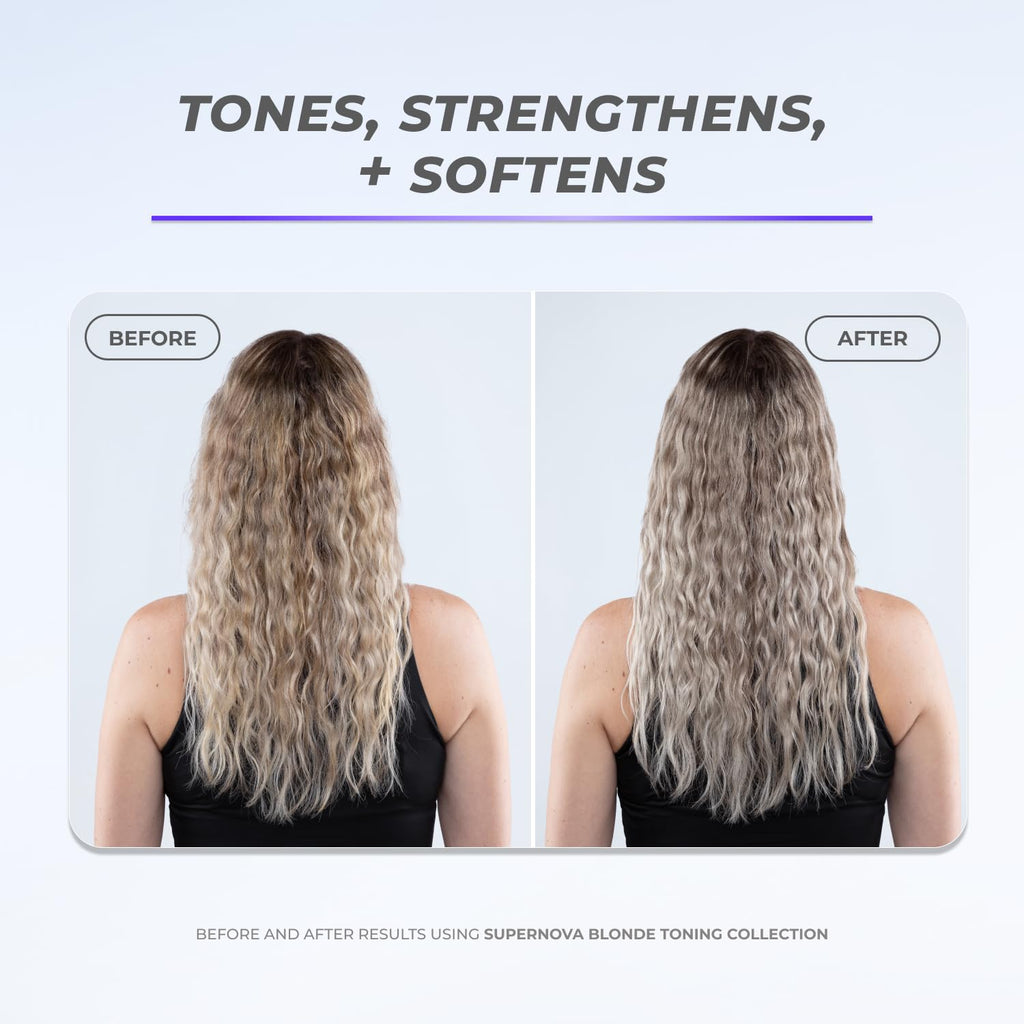 XMONDO Hair Supernova Blonde Toning Conditioner – Vegan, Jojoba Oil, Violet Pigments, 8 oz