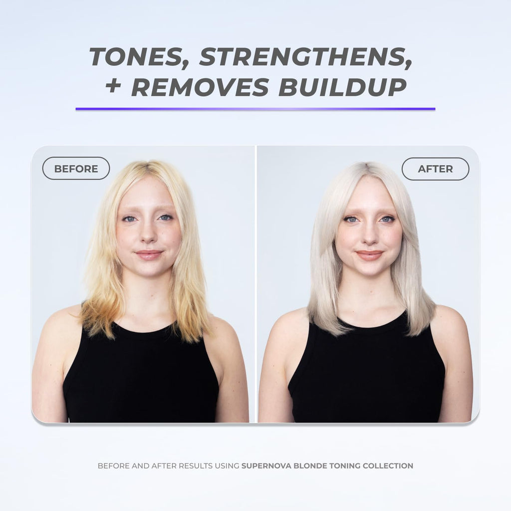 XMONDO Hair Supernova Blonde Toning Shampoo | Vegan Formula with Jojoba Oil and Violet Pigments