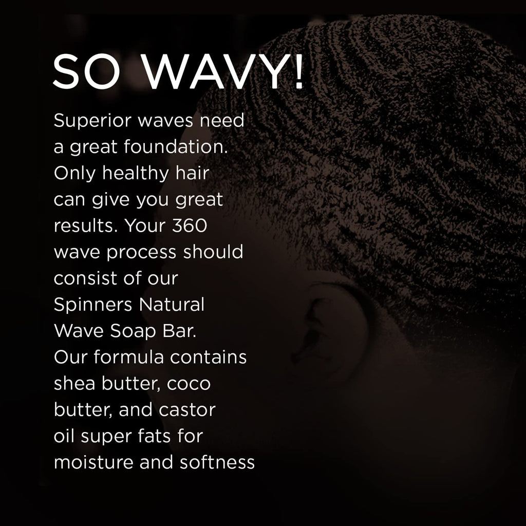 Xotics by Curtis Smith Spinners Wave Soap Bar — All-Natural 360 Wave Shampoo, Cocoa & Shea Butter, 5oz