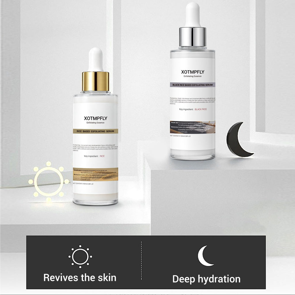 XOTMPFLY Black Rice Exfoliating Peel Shot – Gentle Facial Exfoliator