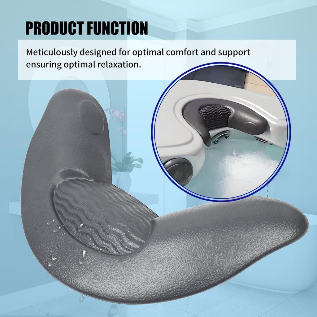 XQK Spa Neck Pillow Headrest, Charcoal Gray — Compatible with Artisean Island Spa Series, Tidal Fit & Tropic Seas Spas (Model 26-1304-85)