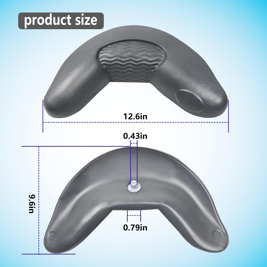 XQK Spa Neck Pillow Headrest, Charcoal Gray — Compatible with Artisean Island Spa Series, Tidal Fit & Tropic Seas Spas (Model 26-1304-85)