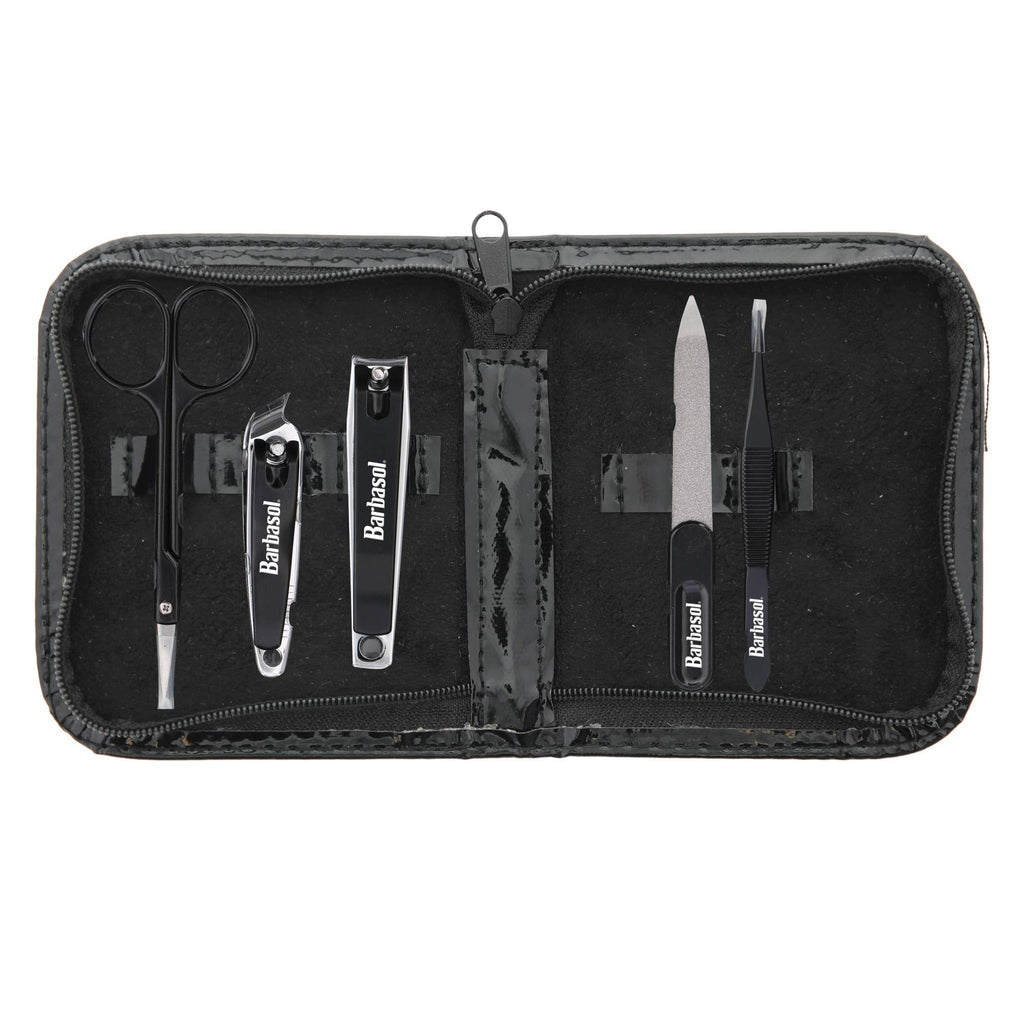 XTREME Barbasol 6-Piece Nail Grooming Set with Travel Case – Black