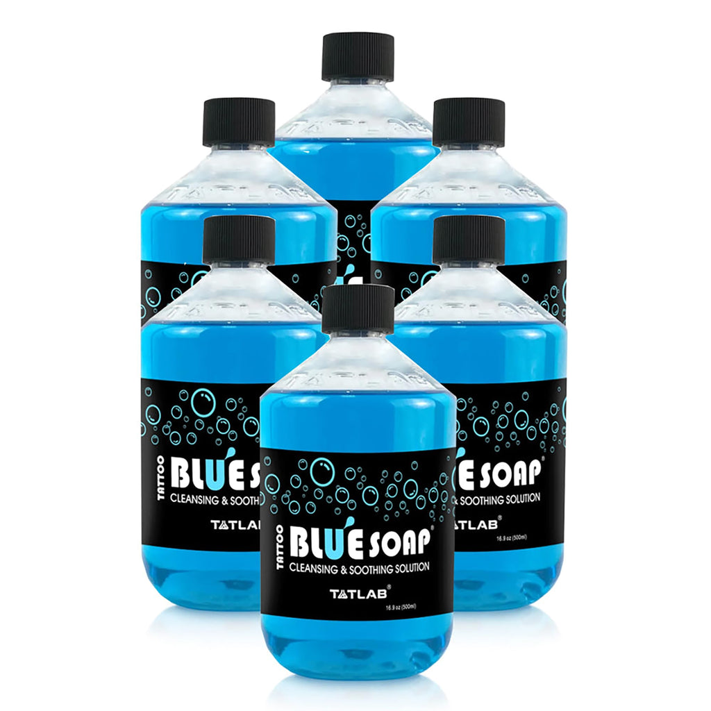XTREME Blue Soap for Tattoo Procedure – 16.9oz (500ml) – Cleanse & Soothe Skin – Made in USA
