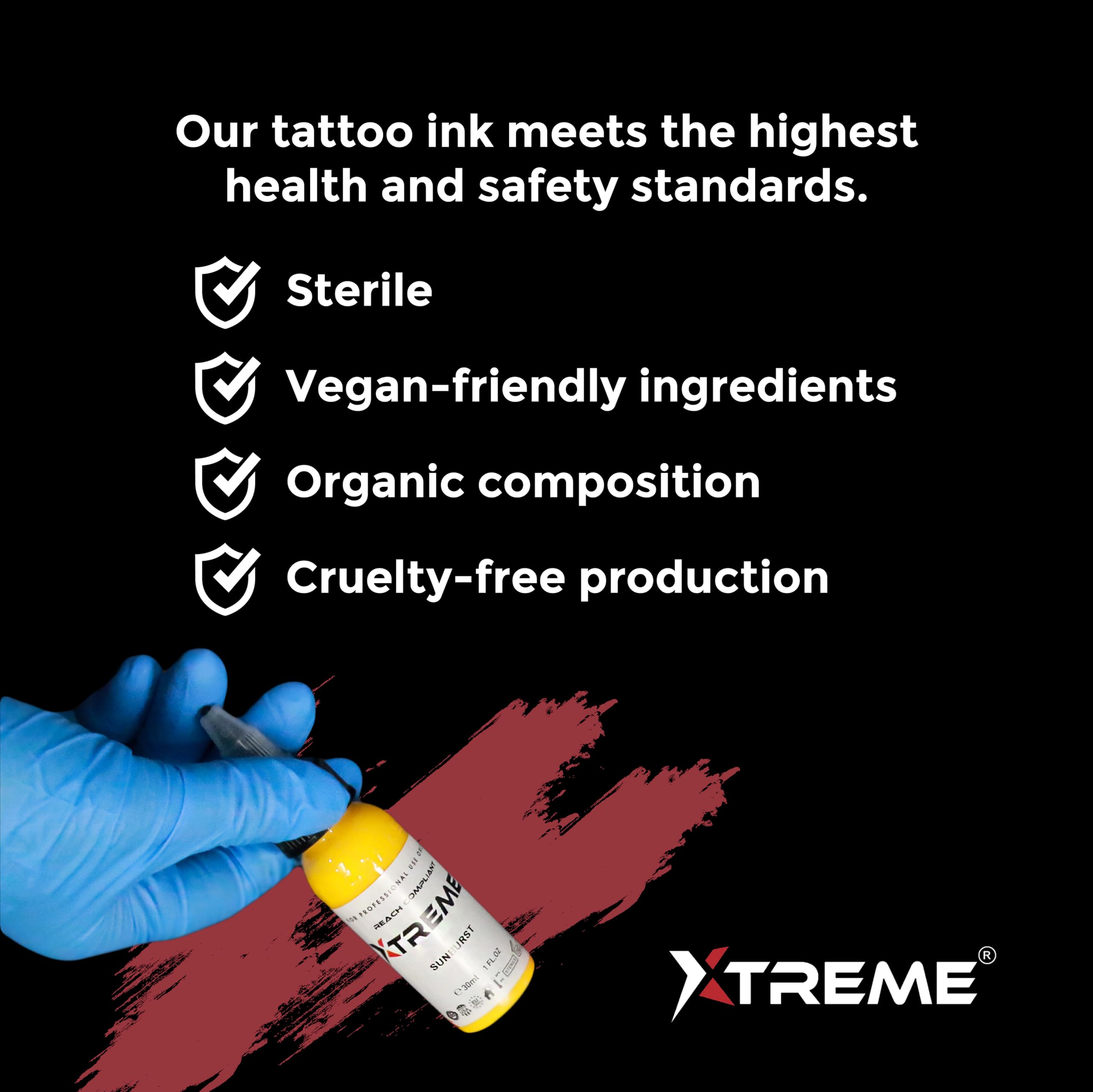 Xtreme Ink Neon Set – 5 Color Neon Tattoo Inks | Water-Based, Vegan, UV-Free