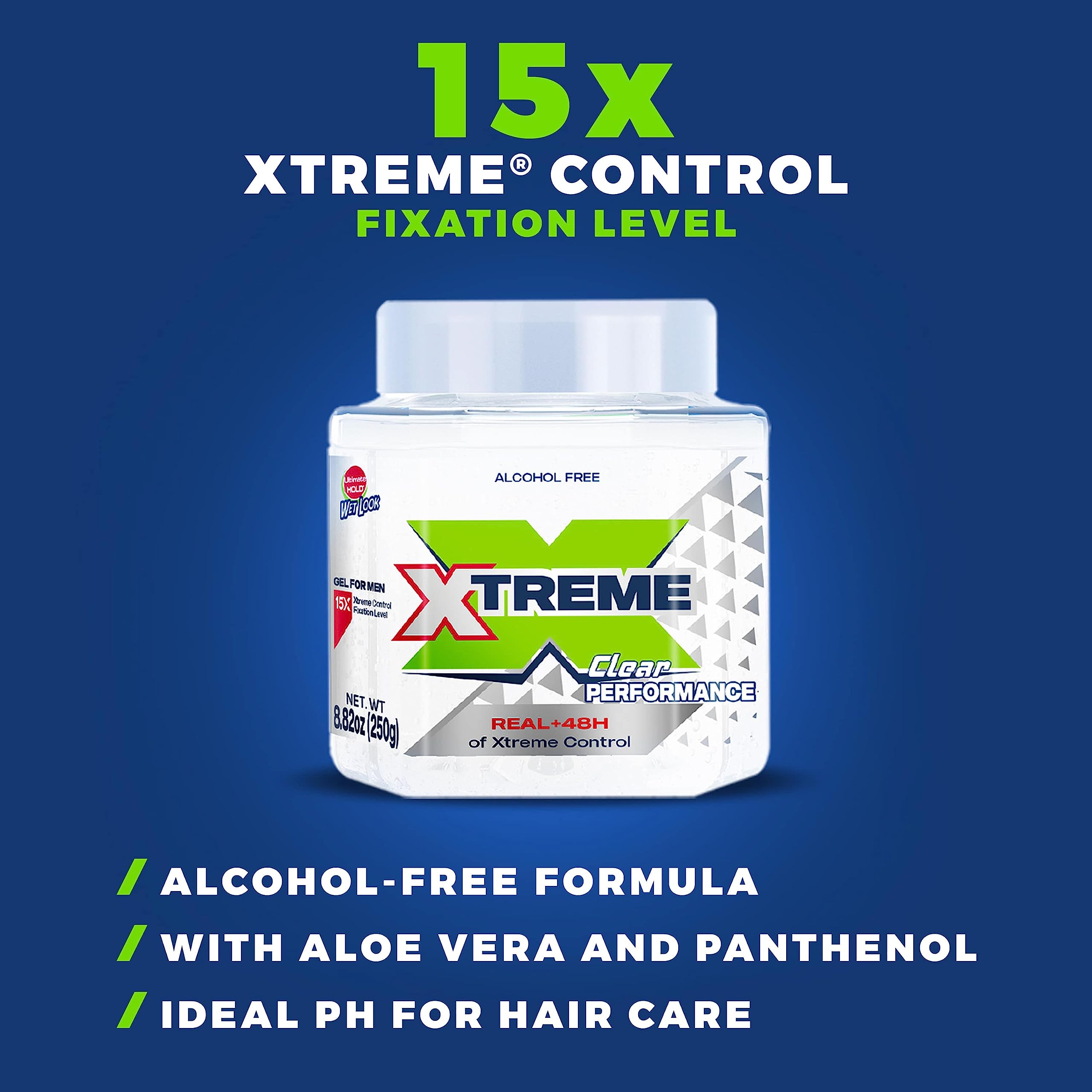 Xtreme Performance Clear Styling Gel with Aloe Vera – 8.82 oz Jar (Pack of 12) | Extra-Strong Hold