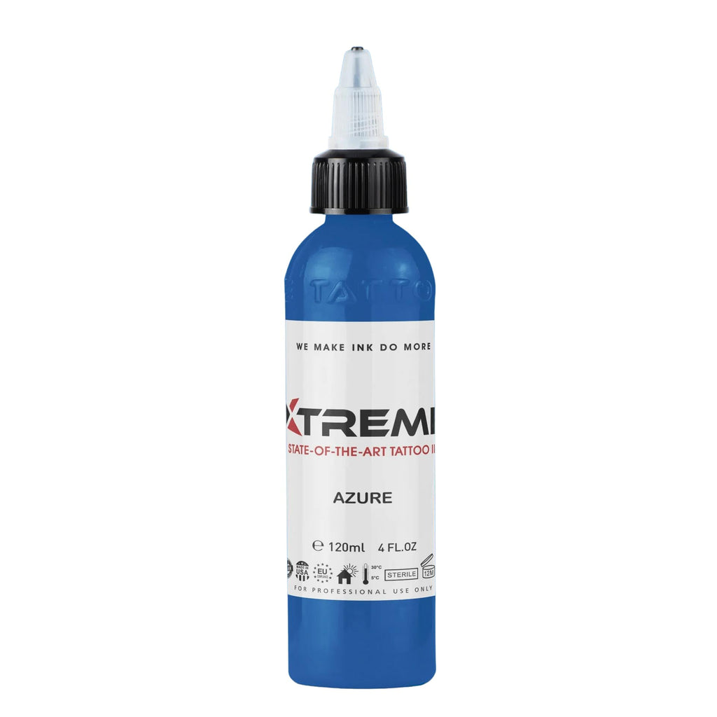 XTREME Tattoo Ink Azure 4 oz | Water-Based, Medium Viscosity, Acrylic-Free