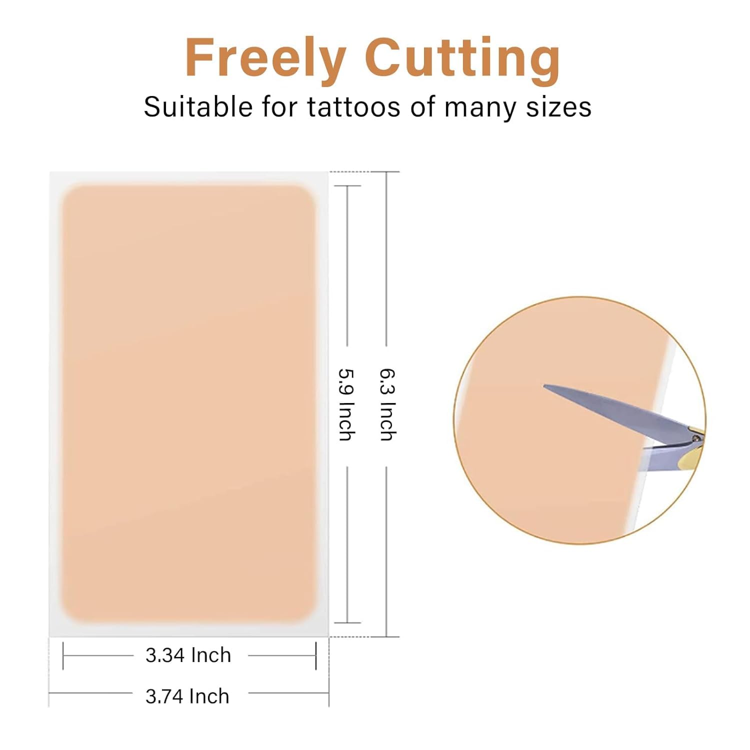 XUEVORIY Tattoo Cover Up Tape – Ultra-Thin Waterproof Skin-Tone Tape (4pcs)