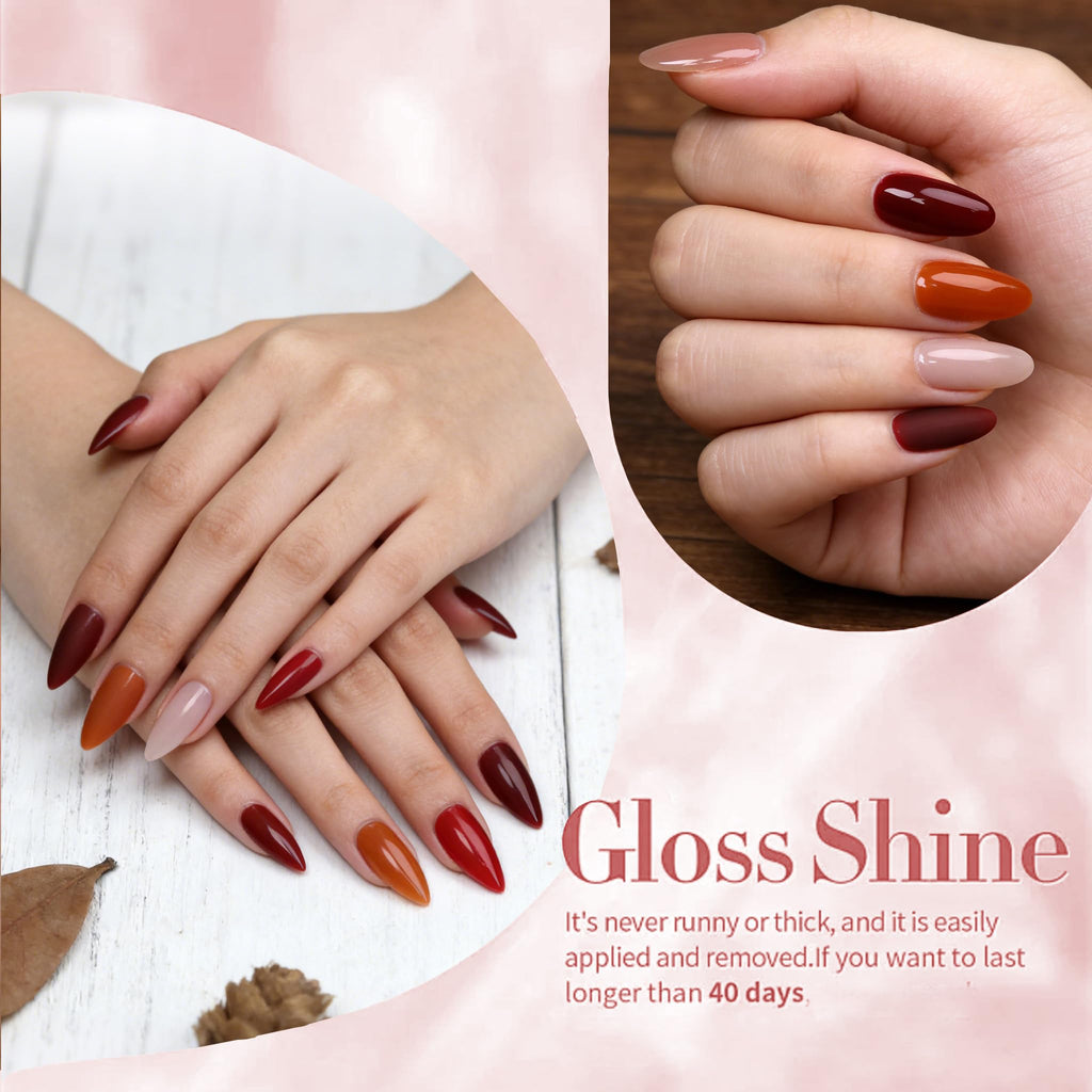 XunmotorYao Gel Nail Polish Set – 6 Colors for Home Manicure | UV/LED Soak Off Kit