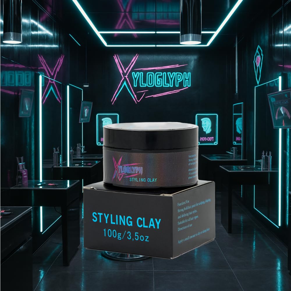 Xyloglyph Men's Hair Paste - Strong Hold, Matte Finish | Texturizing Styling Clay for Men - 100g