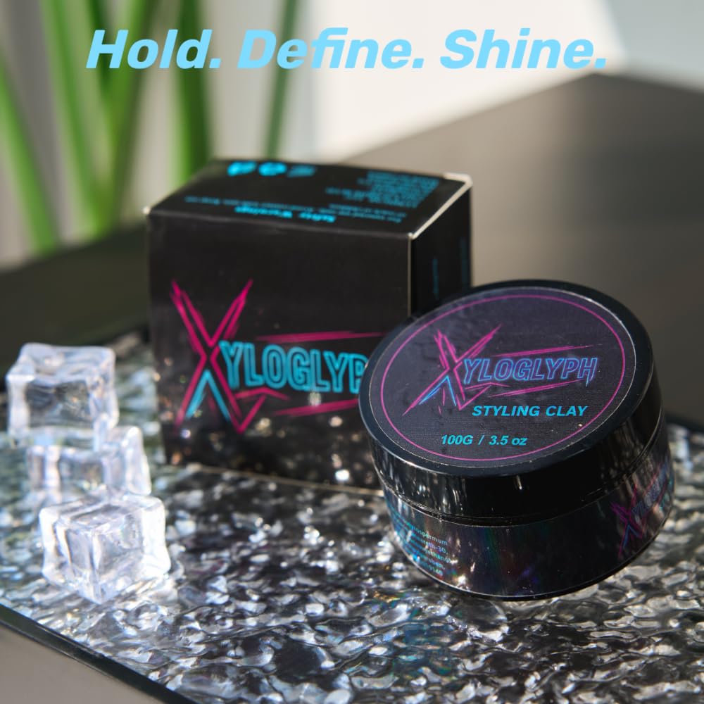 Xyloglyph Men's Hair Paste - Strong Hold, Matte Finish | Texturizing Styling Clay for Men - 100g