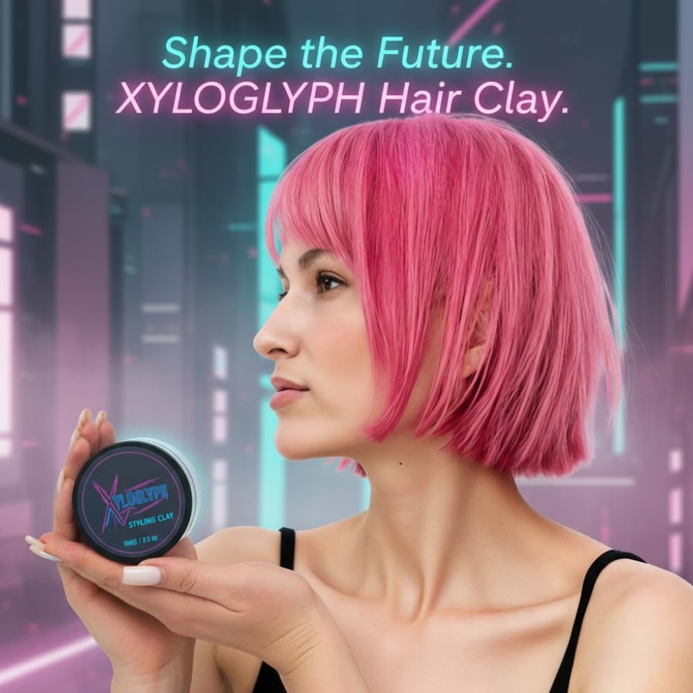 Xyloglyph Men's Hair Paste - Strong Hold, Matte Finish | Texturizing Styling Clay for Men - 100g