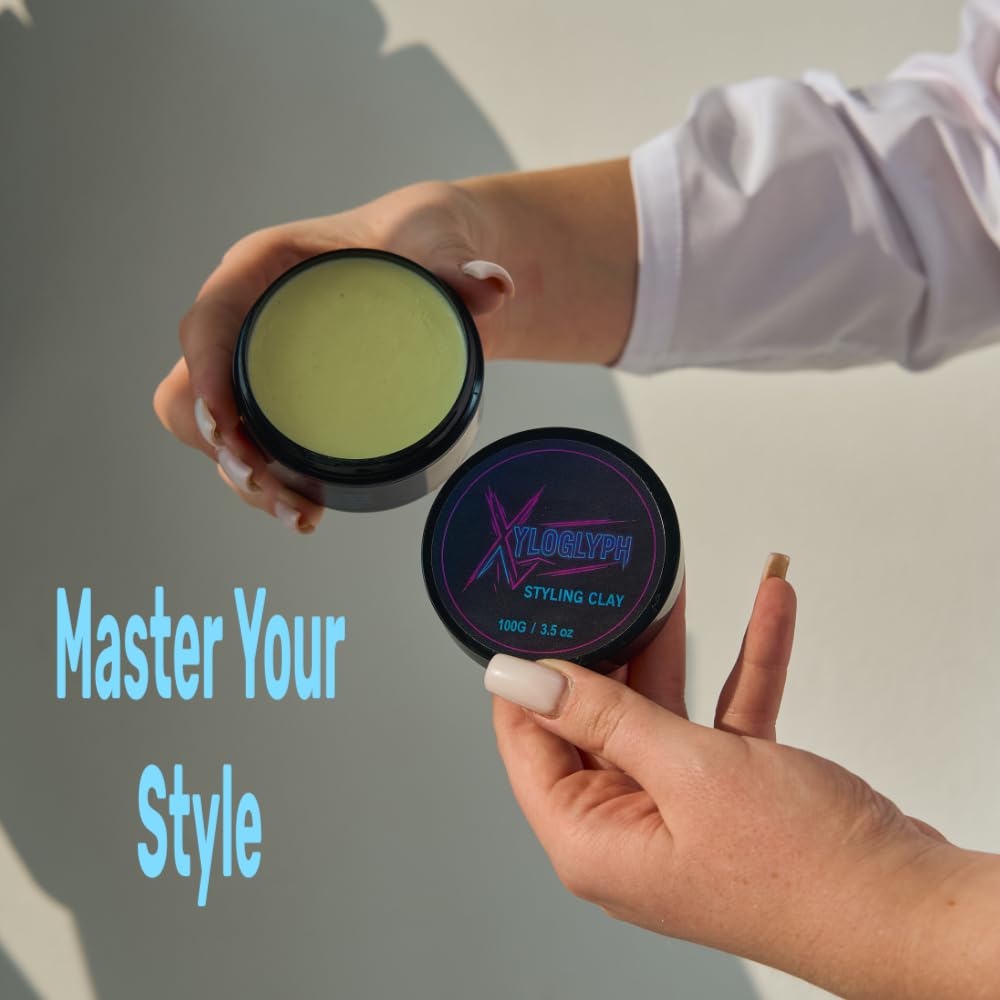 Xyloglyph Men's Hair Paste - Strong Hold, Matte Finish | Texturizing Styling Clay for Men - 100g