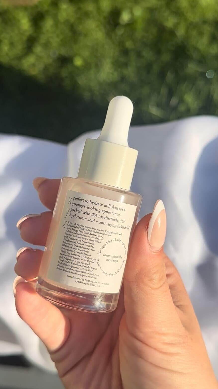 XYZ Skin Bounce Back Serum with Bakuchiol – Gentle Hydration & Brightening (1 oz / 30 mL)