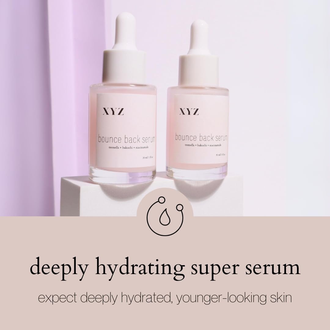 XYZ Skin Bounce Back Serum with Bakuchiol – Gentle Hydration & Brightening (1 oz / 30 mL)