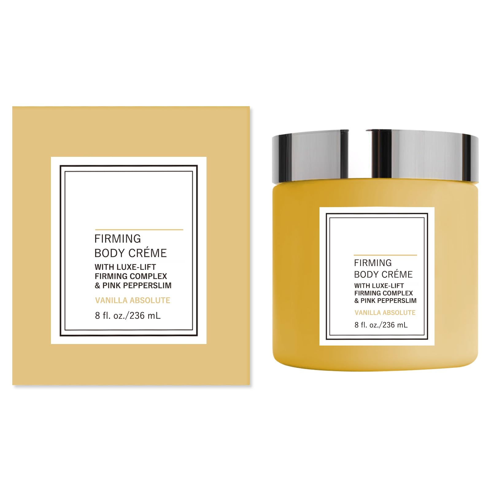 Yabacado Champagne Lift & Firming Body Cream – Vanilla | Lightweight Hydration & Gentle Toning