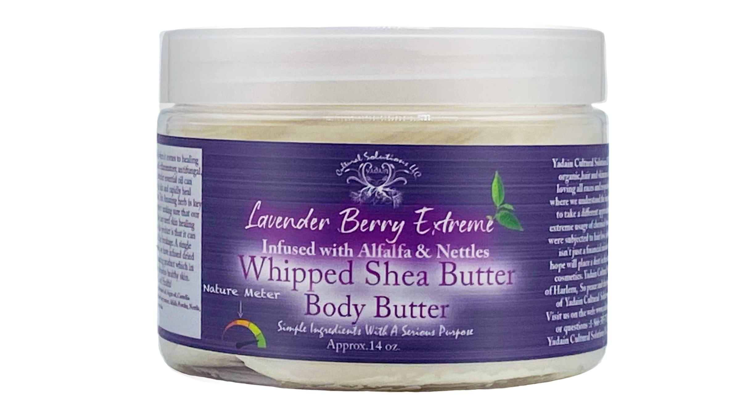 Yadain Lavender Berry Extreme Body Butter – Whipped Shea for Hydration, Elasticity & Recovery | 12oz